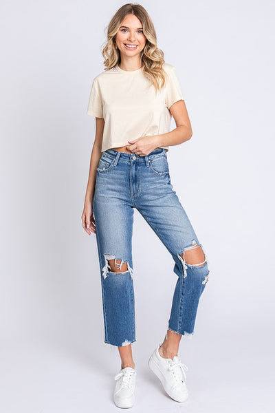 Distressed 80'S Mom Jeans – JEMS Boutique Style