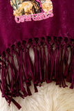 Long Live Cowgirls Top W Fringe - Maroon