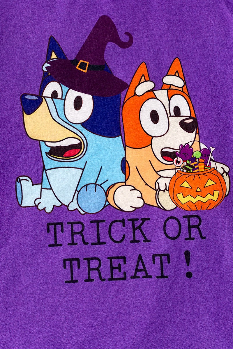BLUEY TRICK OR TREAT HALLOWEEN PRINTED TWO SET