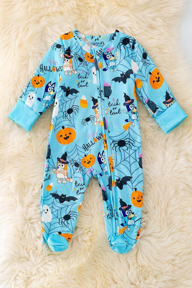 BLUEY HALLOWEEN PRINTED ONESIE WITH FOOTIE