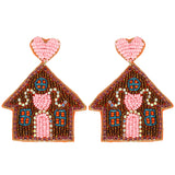 CHRISTMAS GINGERBREAD HOUSE EARRINGS