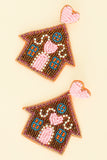 CHRISTMAS GINGERBREAD HOUSE EARRINGS