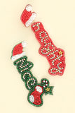 CHRISTMAS  NAUGHTY NICE LONG DROP EARRINGS