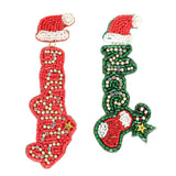 CHRISTMAS  NAUGHTY NICE LONG DROP EARRINGS