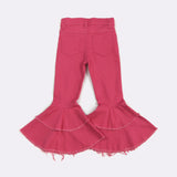 HOT PINK DENIM FLARES