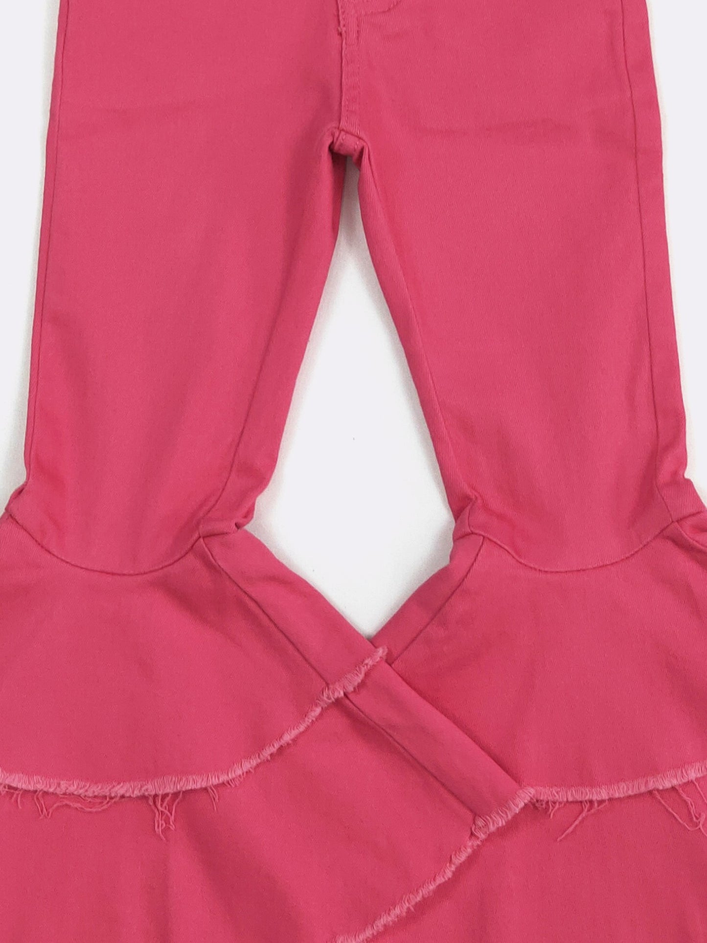 HOT PINK DENIM FLARES