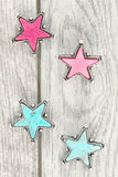 WESTERN NAVAJO PINK STAR EARRINGS