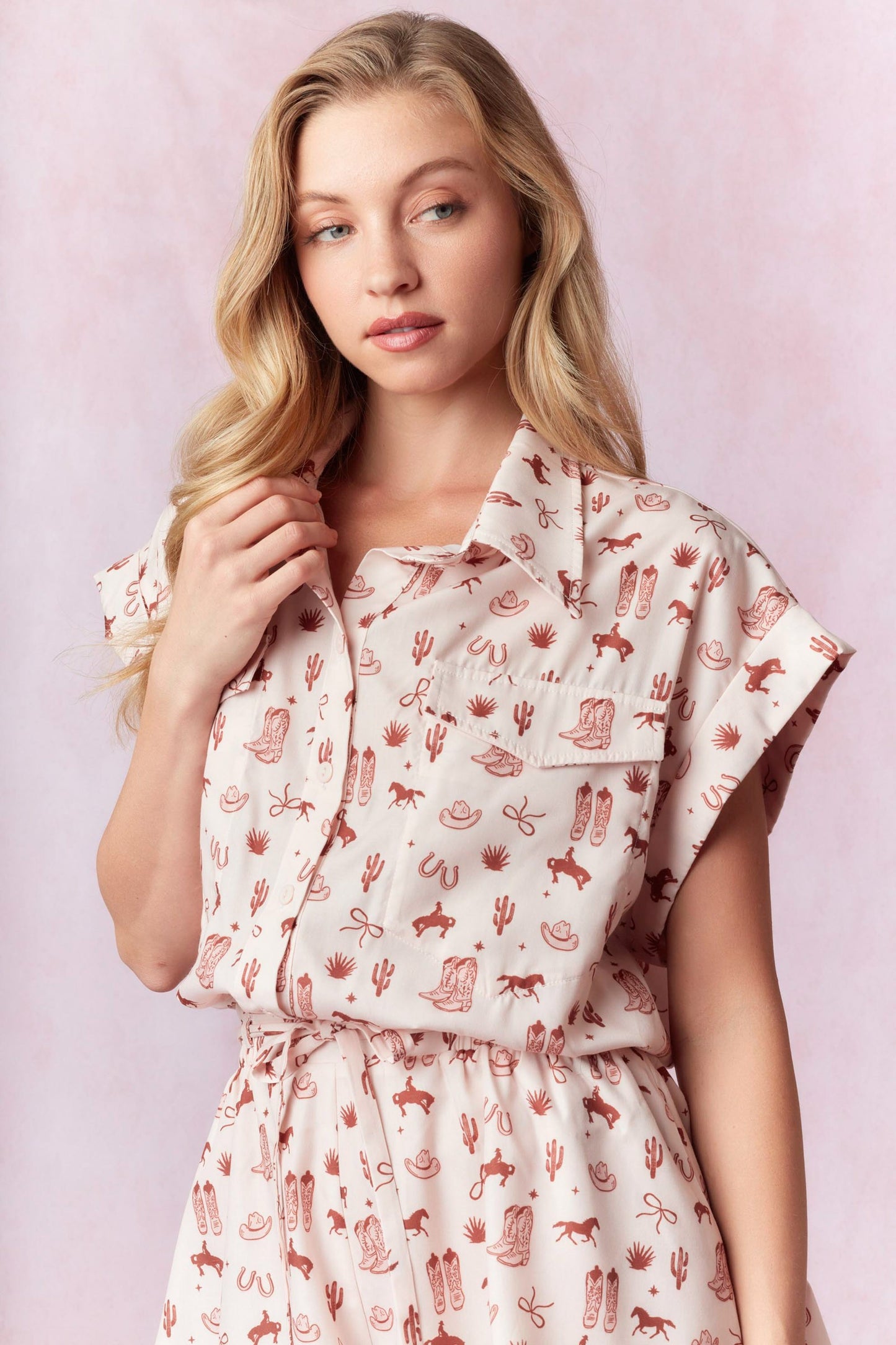 WAIST TIE DETAIL SHORT SLEEVE ROMPER