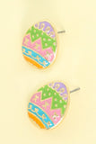 EASTER EGG ENAMEL COATED POST STUD EARRINGS