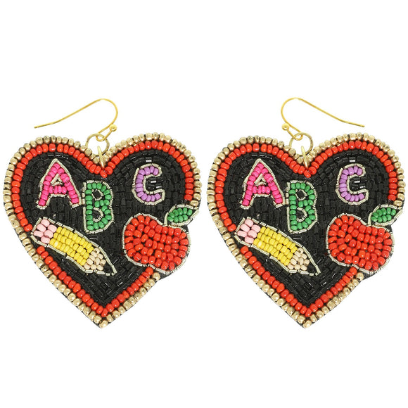 Teacher Appreciation Abc Chalkboard Earrings