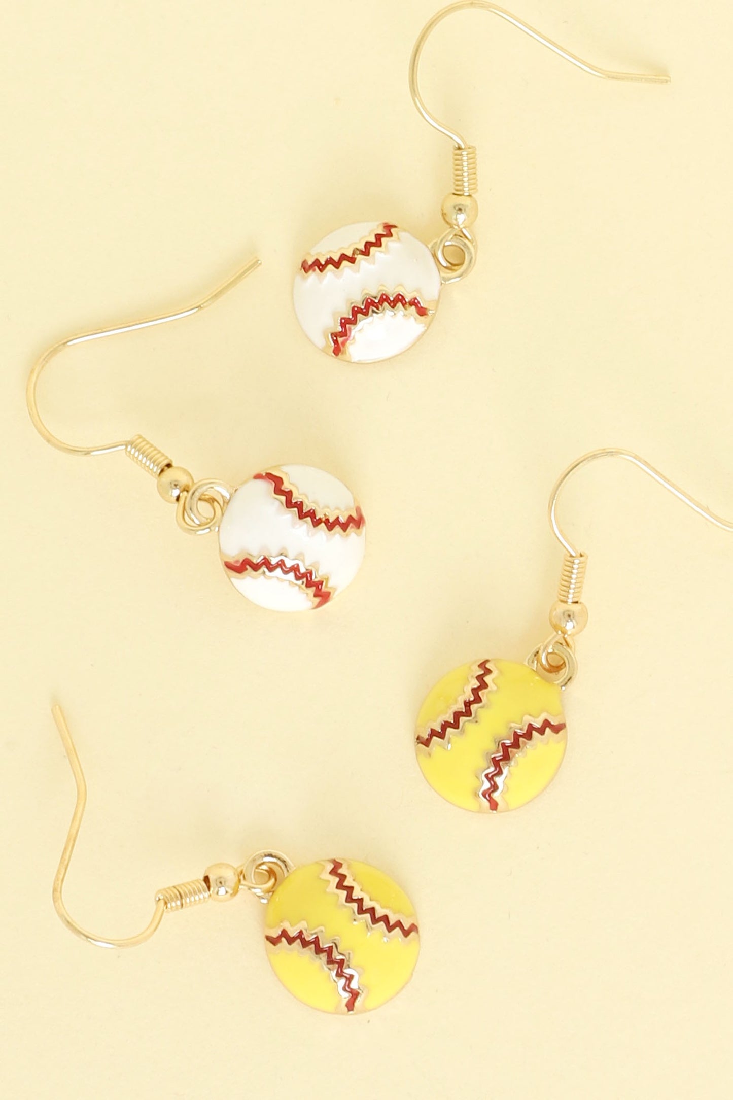 GAMEDAY EPOXY SOFTBALL DANGLE EARRINGS
