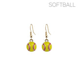 GAMEDAY EPOXY SOFTBALL DANGLE EARRINGS
