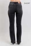 JUDY BLUE HIGH WAIST TUMMY CONTROL BOOTCUT BLACK JEANS - SHORT