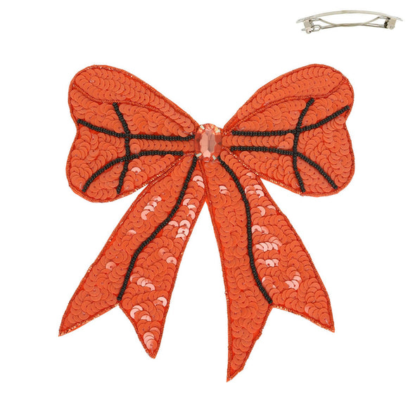 Gameday Jeweled Basketball Barrette Hair Clip