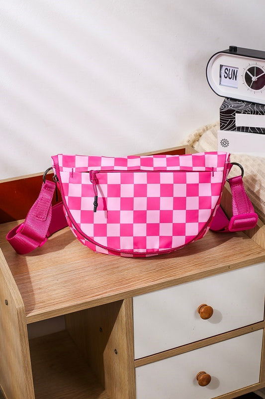 ALL NIGHT FESTIVAL BAG - HOTPINK CHECKERED