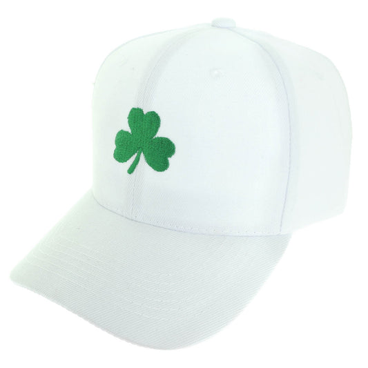 SAINT PATRICKS DAY THEME DENIM BASEBALL CAP - WHITE
