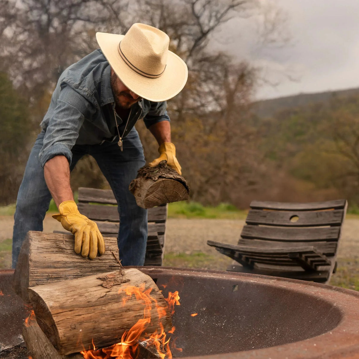 STETSON SAWMILL PALM LEAF WESTERN HAT
