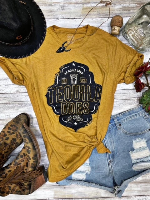 LIKE TEQUILA DOES TEE - ANTIQUE GOLD