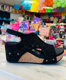 VERY G WOMEN'S STARRY NIGHTS SANDALS - BLACK