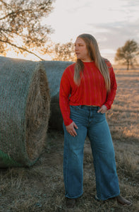 PECOS PINK LONG SLEEVE AZTEC PRINT