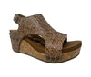 VERY G LIBERTY TOOLED NUDE PLATFORM WEDGE