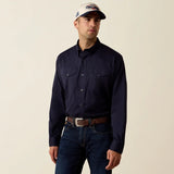 ARIAT MENS EVERYTHING LONG SLEEVE SNAP SHIRT - NAVY