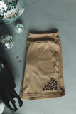 MAD CATTER LEOPARD EMBROIDERY PRINT SHORTS - NEUTRAL