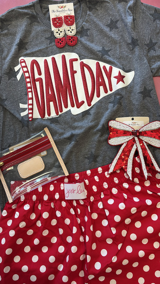 EASY WIN POLKA DOT BOXER SHORTS - RED