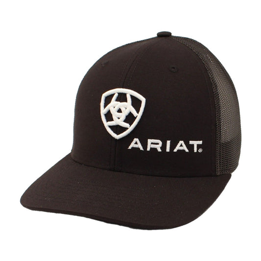 Ariat Men's Black and White Shield Logo