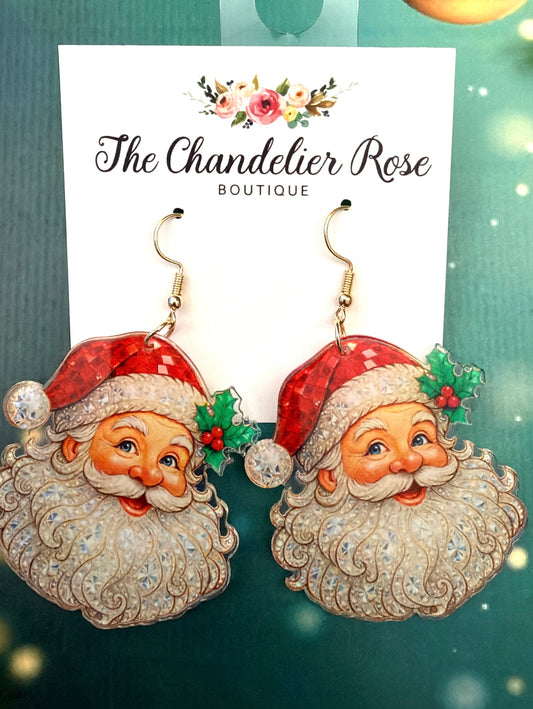 Jolly Santa Earrings