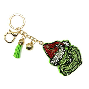 GRINCH RHINESTONE KEY CHAIN