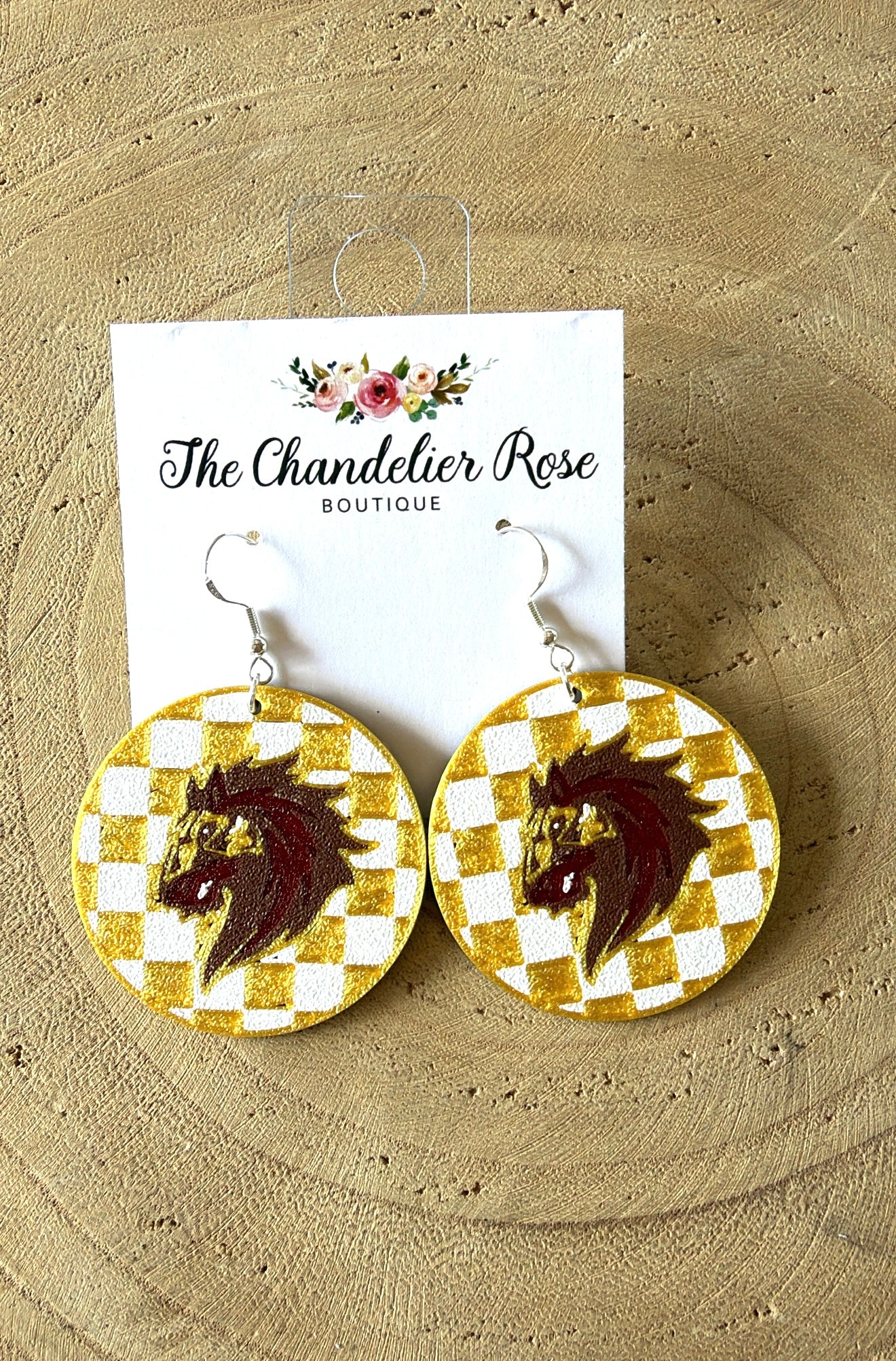 Warhorse Checkered Earrings
