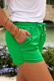 SOLID GREEN EVERYDAY SHORTS
