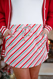 CANDY CANE STRIPES SKORT