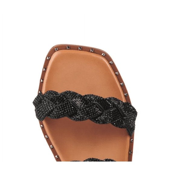 VERY G WOMEN'S TWISTY SLIDE SANDAL - BLACK