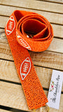 FOOTBALL GAME DAY PURSE STRAP - ORANGE AND WHITE