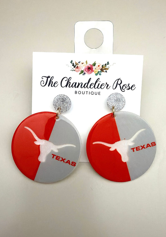Longhorn Circle Earrings