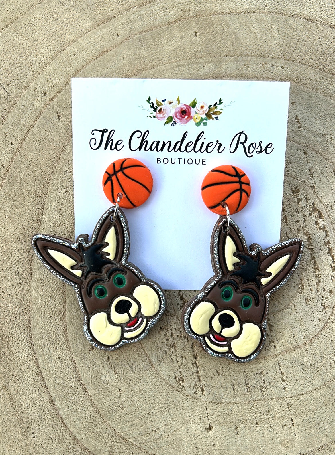 Spurs Coyote Earrings