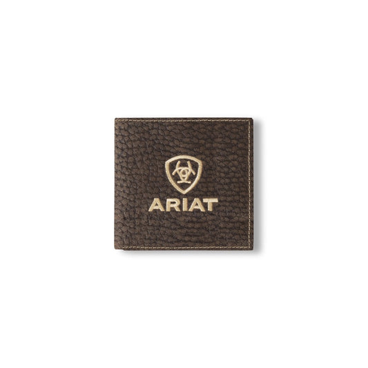 ARIAT LARGE BIFOLD WALLET BULL HIDE BROWN
