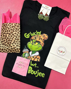 GRINCHY BUT BOUJEE TEE - BLACK