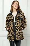 LEOPARD PRINT SHERPA CONTRAST SHACKET