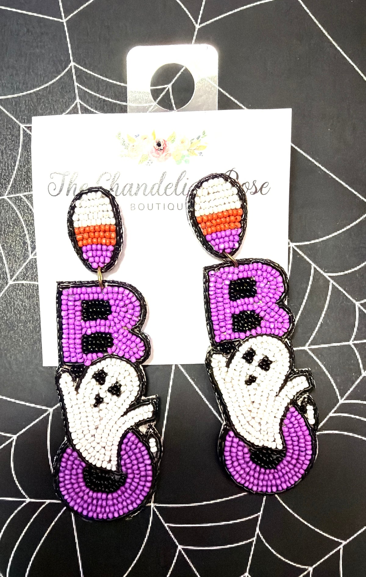 Purple Boo Earrings