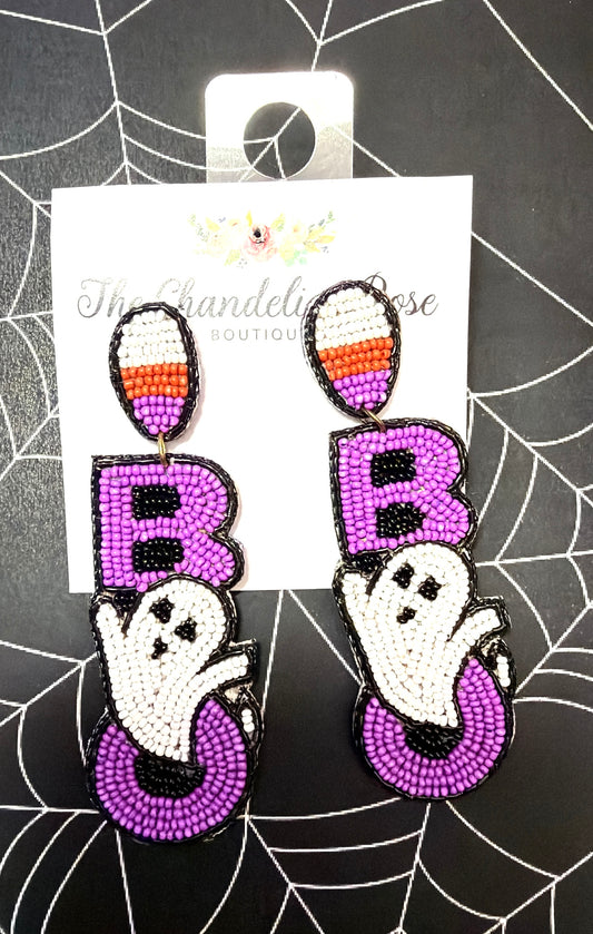 Purple Boo Earrings