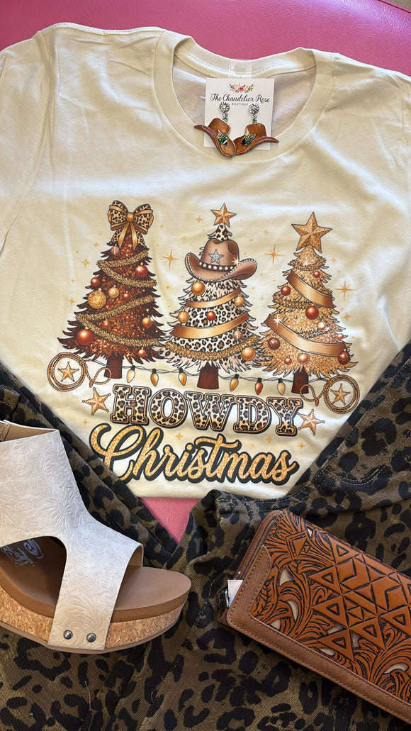 HOWDY CHRISTMAS TEE - CREAM