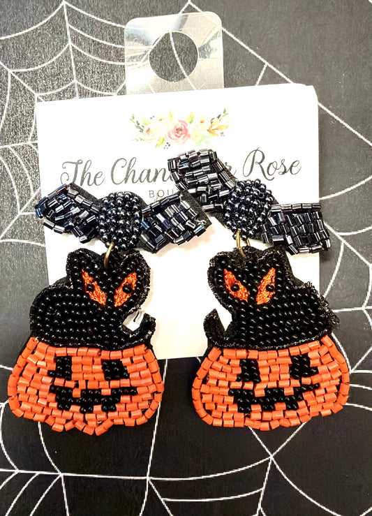 Bat Cat Jack Earrings