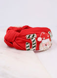 CHRISTMAS JOY SANTA RED HEADBAND