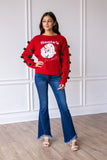 SANTA'S FAVROITE RED KNIT SWEATER