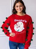 SANTA'S FAVROITE RED KNIT SWEATER