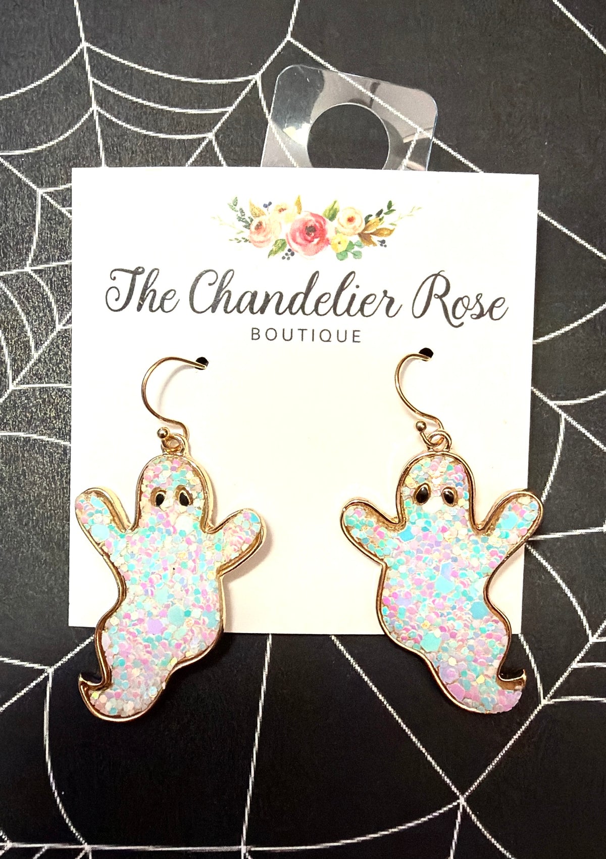 Glitter Ghost Earrings