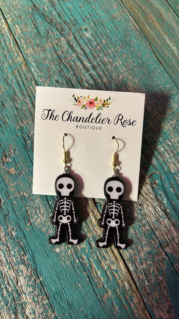 HALLOWEEN SKELETON HOOK EARRINGS